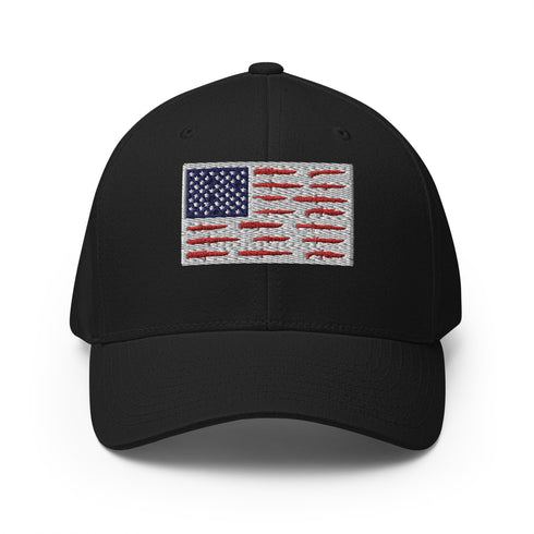 American Flag Knife Collection Structured Twill Cap - Mainstream Freedom