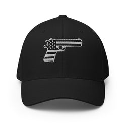 American Flag in Gun Silhouette Structured Twill Cap - Mainstream Freedom