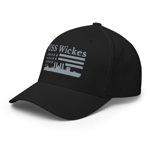 USS Wickes Stars and Stripes Embroidered Cap - Mainstream Freedom