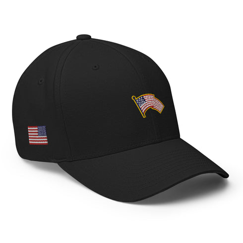 American Flag Emblem Structured Twill Cap - Mainstream Freedom