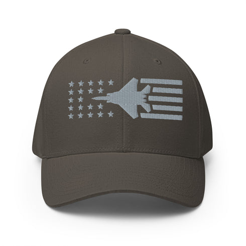 F15 Fighter Jet Stars And Stripes Embroidered Cap - Mainstream Freedom