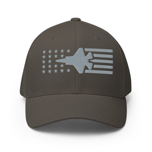 F35 Fighter Jet Stars And Stripes Embroidered Cap - Mainstream Freedom