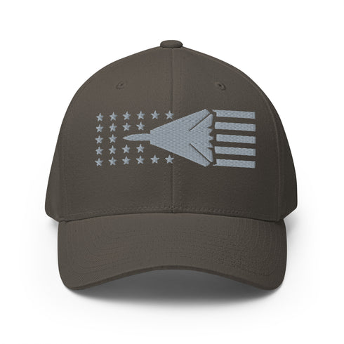 F-14 Tomcat With Stars And Stripes Embroidered Cap - Mainstream Freedom