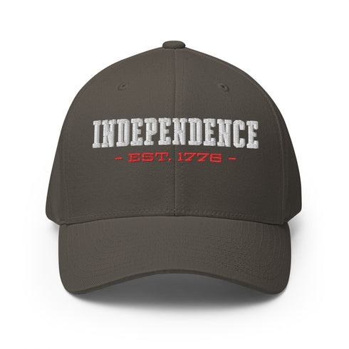 Independence Est. 1776 Embroidered Structured Twill Cap - American Independence Memorial Patriotic Cap/Hat - Mainstream Freedom