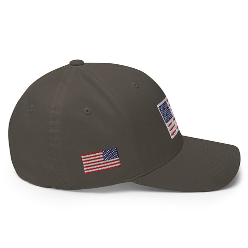 American Flag Knife Collection Structured Twill Cap - Mainstream Freedom