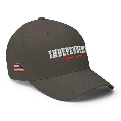 Independence Est. 1776 Embroidered Structured Twill Cap - American Independence Memorial Patriotic Cap/Hat - Mainstream Freedom