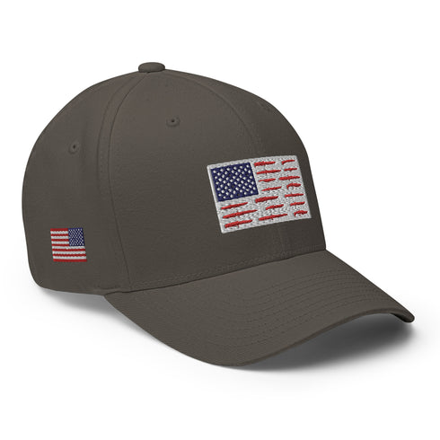 American Flag Knife Collection Structured Twill Cap - Mainstream Freedom