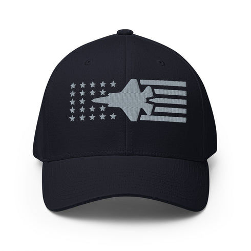 F35 Fighter Jet Stars And Stripes Embroidered Cap - Mainstream Freedom