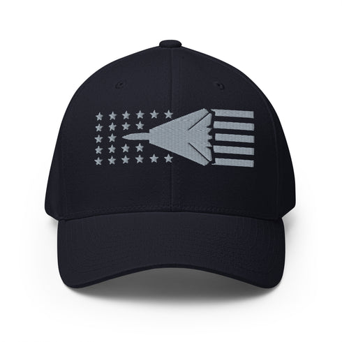 F-14 Tomcat With Stars And Stripes Embroidered Cap - Mainstream Freedom