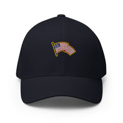 American Flag Emblem Structured Twill Cap - Mainstream Freedom