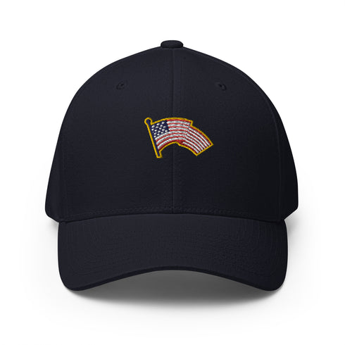 American Flag Emblem Structured Twill Cap - Mainstream Freedom
