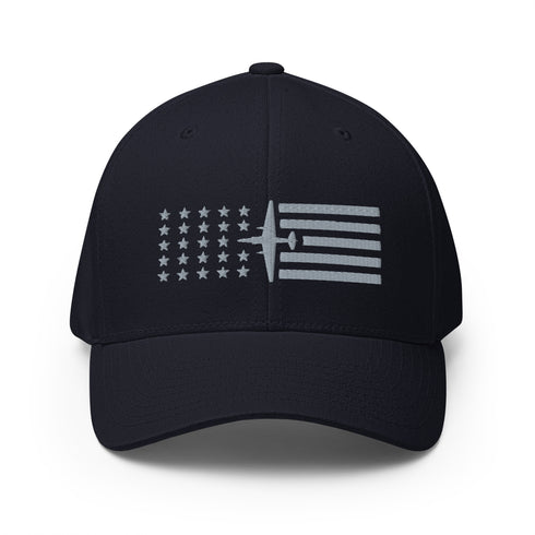 Lockheed U-2 Aircraft Stars And Stripes Embroidered Cap - Mainstream Freedom