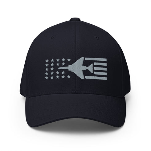 F-4 Phantom II Fighter Jet Stars And Stripes Embroidered Cap - Mainstream Freedom