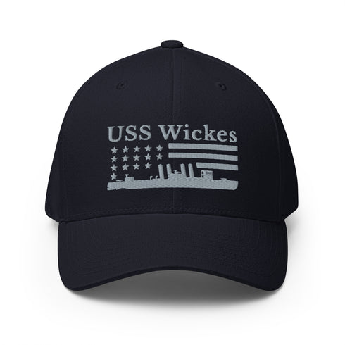 USS Wickes Stars and Stripes Embroidered Cap - Mainstream Freedom