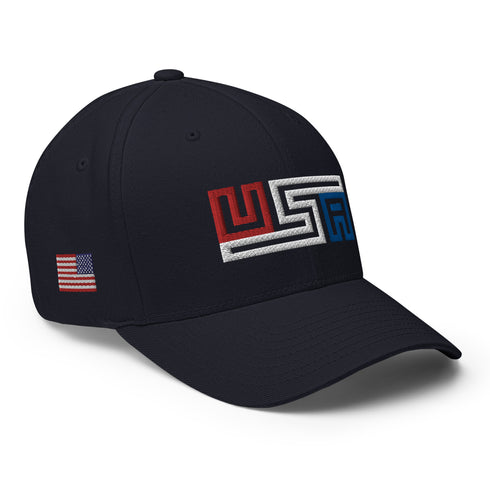 USA Grid Letters Structured Twill Cap - Mainstream Freedom