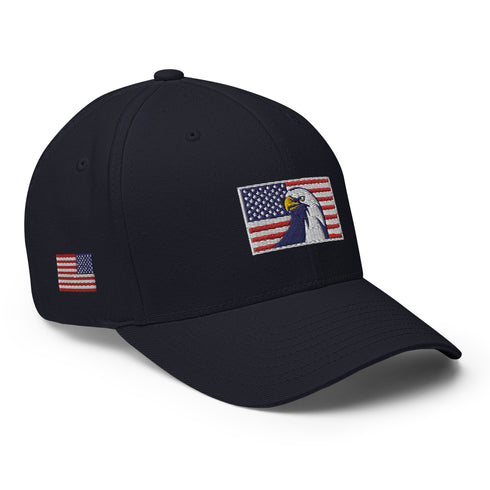 Eagle American Flag Structured Twill Cap - Mainstream Freedom