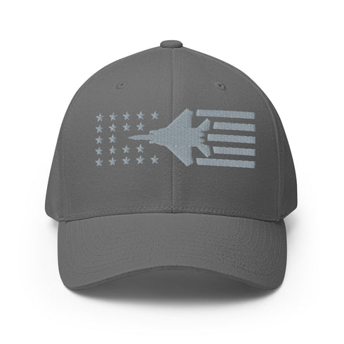 F15 Fighter Jet Stars And Stripes Embroidered Cap - Mainstream Freedom