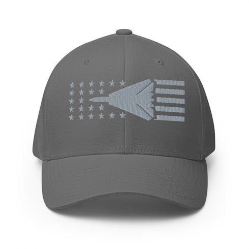 F-14 Tomcat With Stars And Stripes Embroidered Cap - Mainstream Freedom