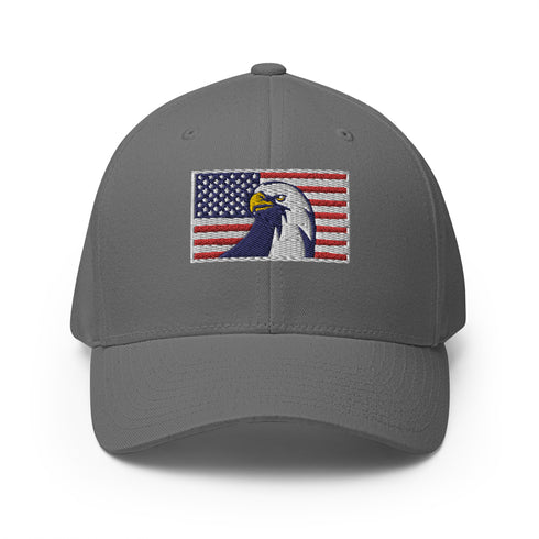 Eagle American Flag Structured Twill Cap - Mainstream Freedom
