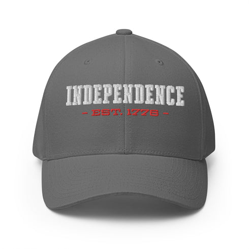 Independence Est. 1776 Embroidered Structured Twill Cap - American Independence Memorial Patriotic Cap/Hat - Mainstream Freedom
