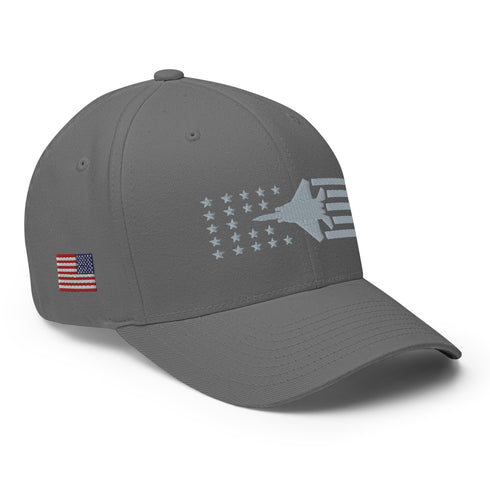 F15 Fighter Jet Stars And Stripes Embroidered Cap - Mainstream Freedom
