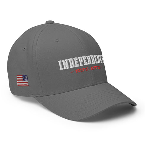 Independence Est. 1776 Embroidered Structured Twill Cap - American Independence Memorial Patriotic Cap/Hat - Mainstream Freedom