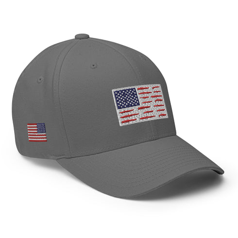 American Flag Knife Collection Structured Twill Cap - Mainstream Freedom