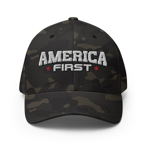 America First Structured Twill Cap - Mainstream Freedom