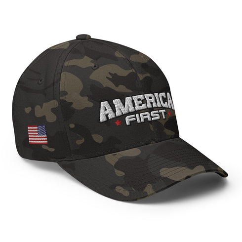 America First Structured Twill Cap - Mainstream Freedom