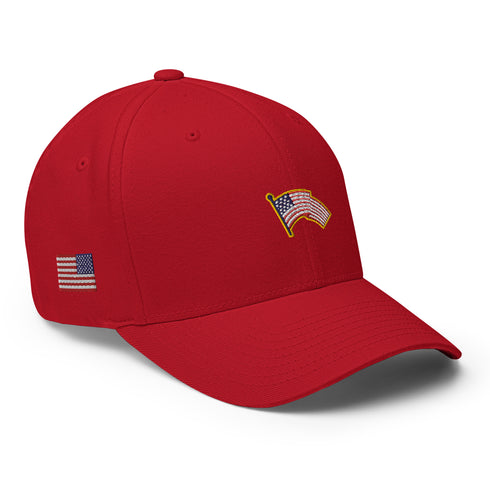 American Flag Emblem Structured Twill Cap - Mainstream Freedom