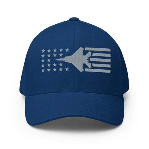 F15 Fighter Jet Stars And Stripes Embroidered Cap - Mainstream Freedom