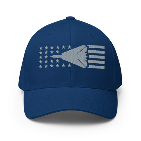 F-14 Tomcat With Stars And Stripes Embroidered Cap - Mainstream Freedom
