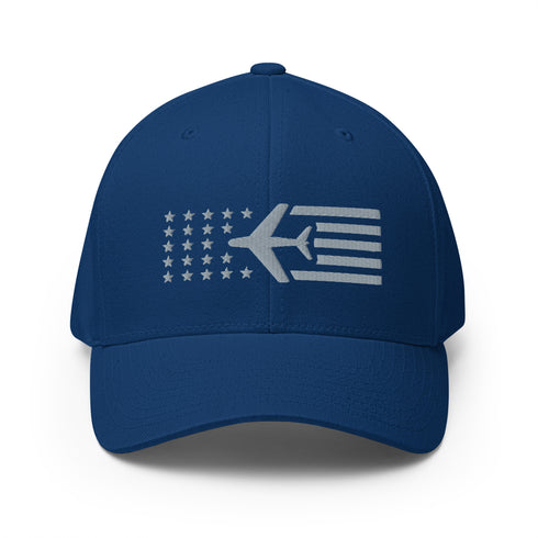 F-86 Sabre Fighter Jet Stars And Stripes Embroidered Cap - Mainstream Freedom