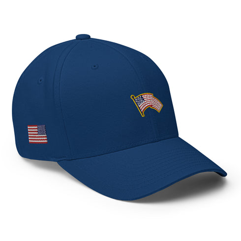 American Flag Emblem Structured Twill Cap - Mainstream Freedom
