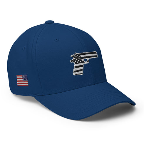 American Flag in Gun Silhouette Structured Twill Cap - Mainstream Freedom