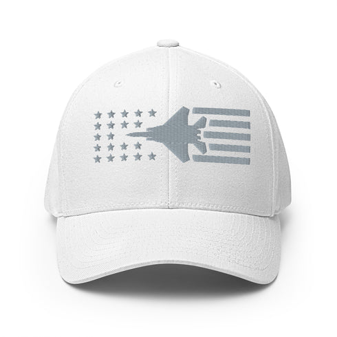 F15 Fighter Jet Stars And Stripes Embroidered Cap - Mainstream Freedom