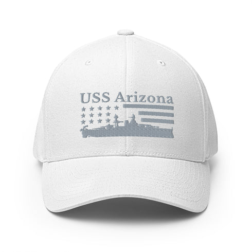 USS Arizona Stars and Stripes Embroidered Cap - Mainstream Freedom
