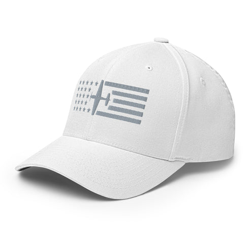P-51 Mustang Fighter Jet Stars And Stripes Embroidered Cap - Mainstream Freedom