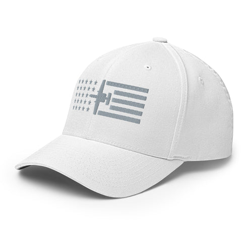 A-10 Thunderbolt II Aircraft Stars And Stripes Embroidered Cap - Mainstream Freedom
