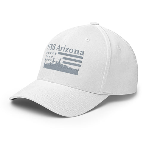 USS Arizona Stars and Stripes Embroidered Cap - Mainstream Freedom