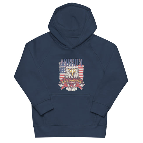 America One Nation Under God Kids eco hoodie - Mainstream Freedom