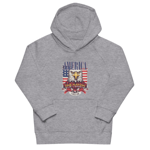 America One Nation Under God Kids eco hoodie - Mainstream Freedom