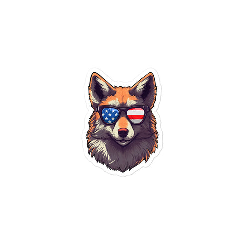 Furry Fox Bubble-free stickers - Mainstream Freedom