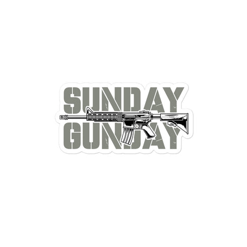 Sunday Gun Day Bubble-free stickers - Mainstream Freedom