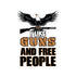 I Like Guns and Free People Bubble-free stickers - Mainstream Freedom