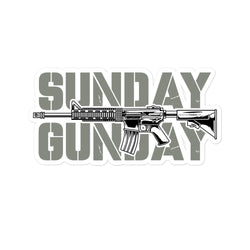 Sunday Gun Day Bubble-free stickers - Mainstream Freedom