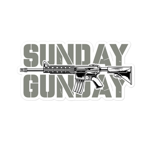 Sunday Gun Day Bubble-free stickers - Mainstream Freedom