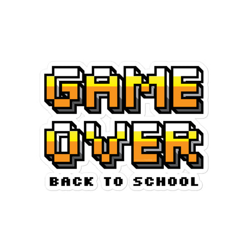 Game Over Back To School Bubble-free stickers - Mainstream Freedom