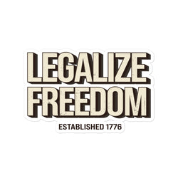Legalize Freedom Bubble-free stickers - Mainstream Freedom