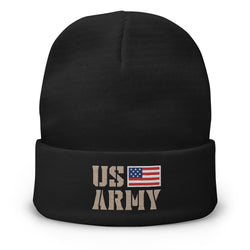 US ARMY Patriotic Embroidered Beanie - Mainstream Freedom